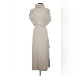 Splendid Cream Turtleneck Sleeveless Maxi Dress